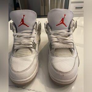Nike Air Jordan 4 Retro  White cement and Red Sneakers